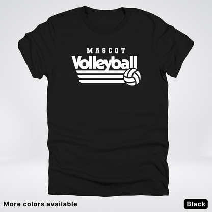 Custom Mascot - White - Volleyball Design 48 - T-Shirt