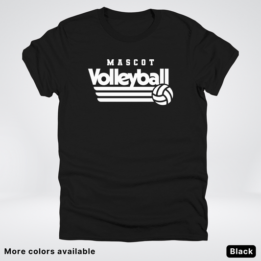 Custom Mascot - White - Volleyball Design 48 - T-Shirt
