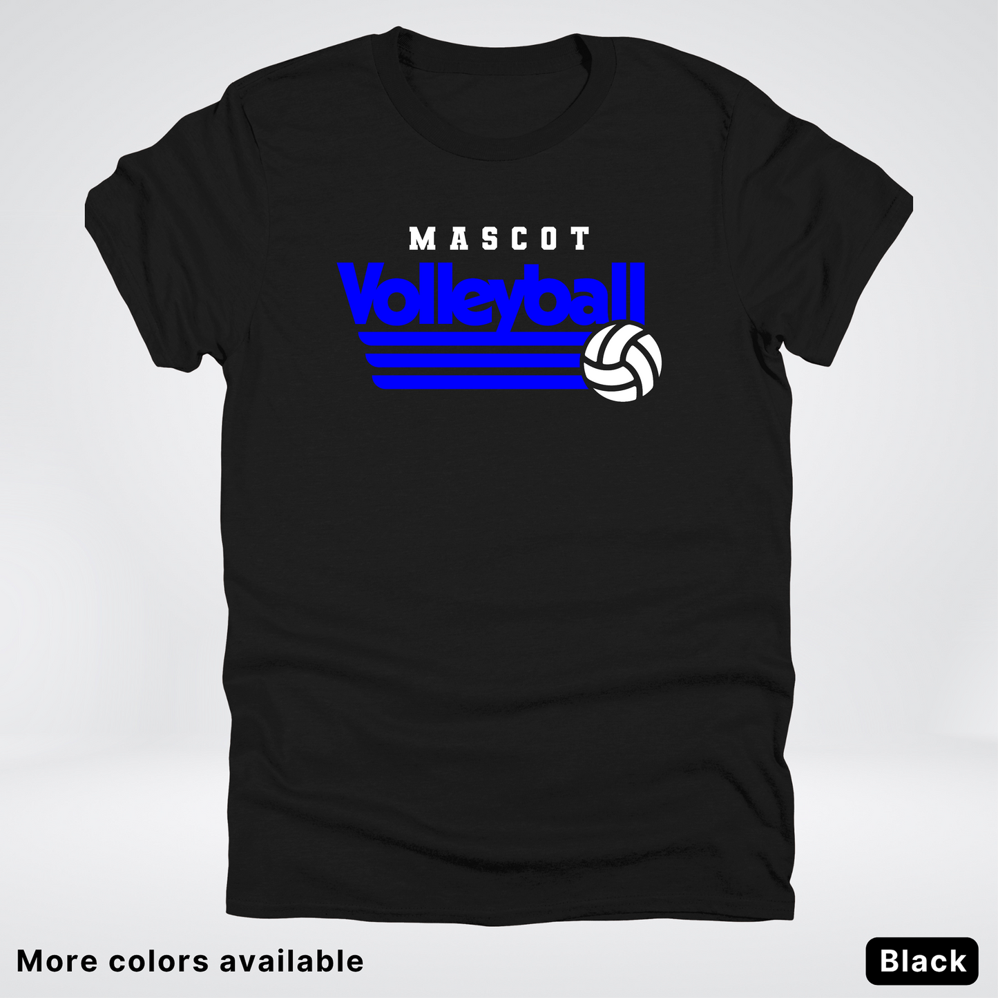 Custom Mascot - Blue - Volleyball Design 51 - T-Shirt