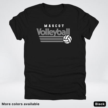 Custom Mascot - Gray - Volleyball Design 49 - T-Shirt