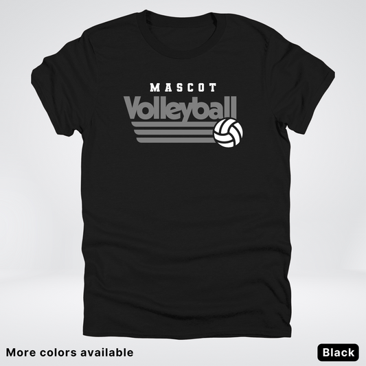 Custom Mascot - Gray - Volleyball Design 49 - T-Shirt