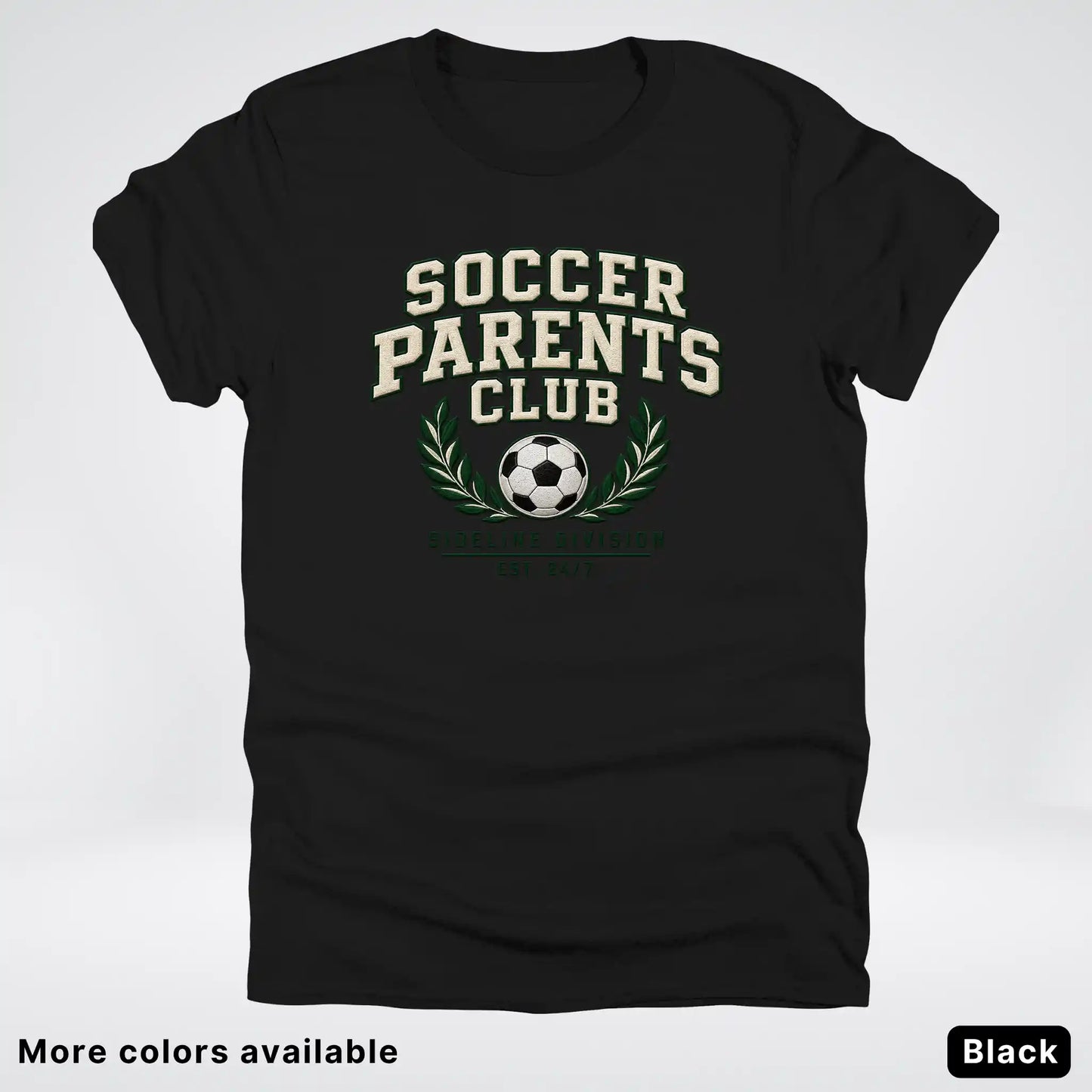 Soccer Parents Club Faux Embroidery Sideline T-Shirt
