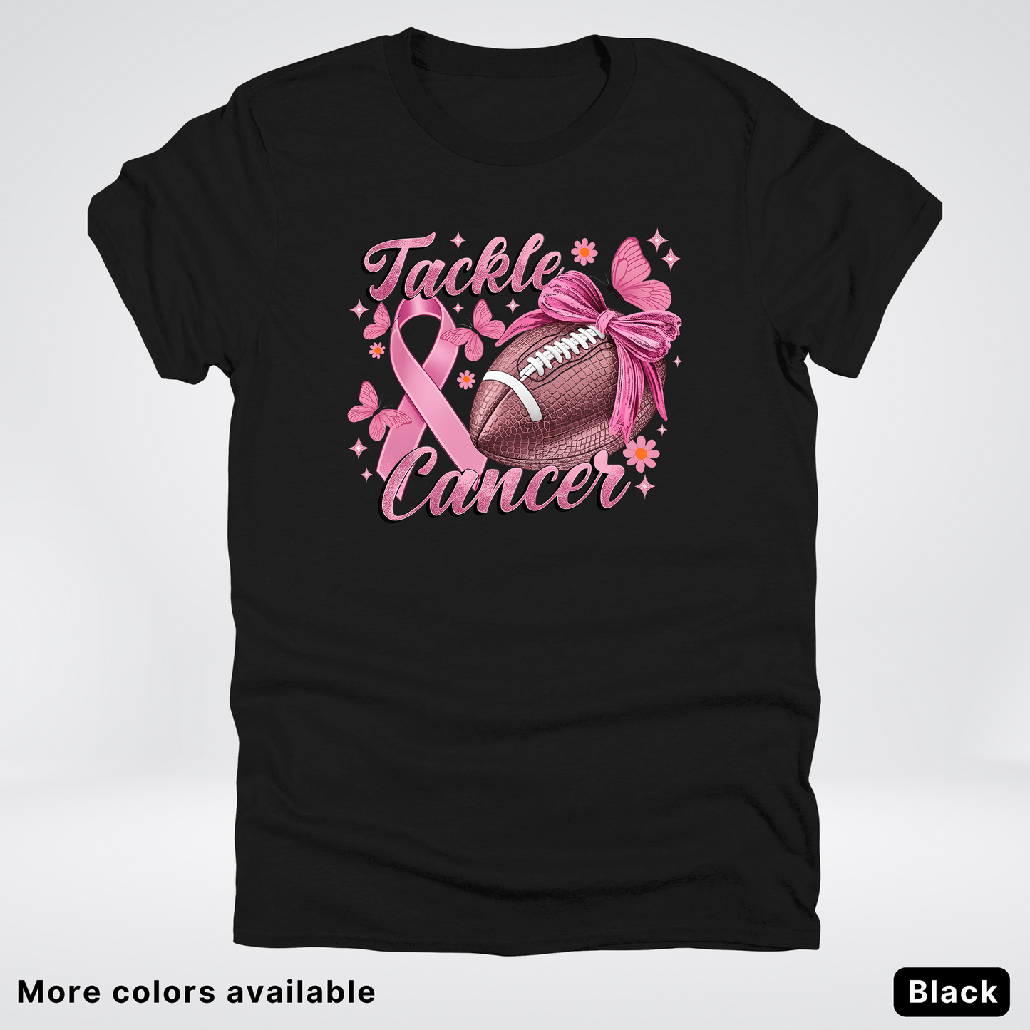 Tackle Cancer Coquette 02 Football T-Shirt