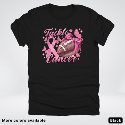 Tackle Cancer Coquette 02 Football T-Shirt