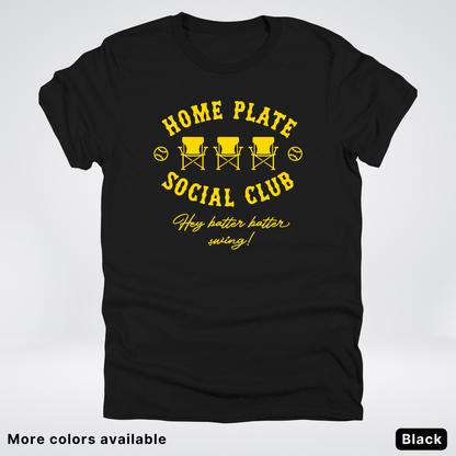 Home Plate Social Club – Gold Design - T-Shirt