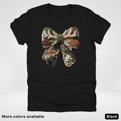 Woodland Winter Bow Hook Yard Faux - T-Shirt