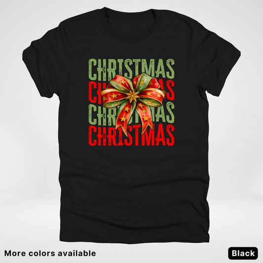 Christmas Star Bow - T-Shirt