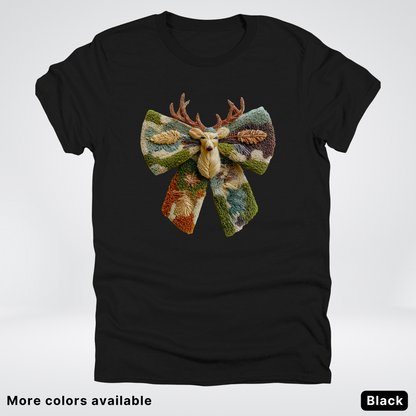 Neutral Woodland Bow Hook Yard Faux - T-Shirt