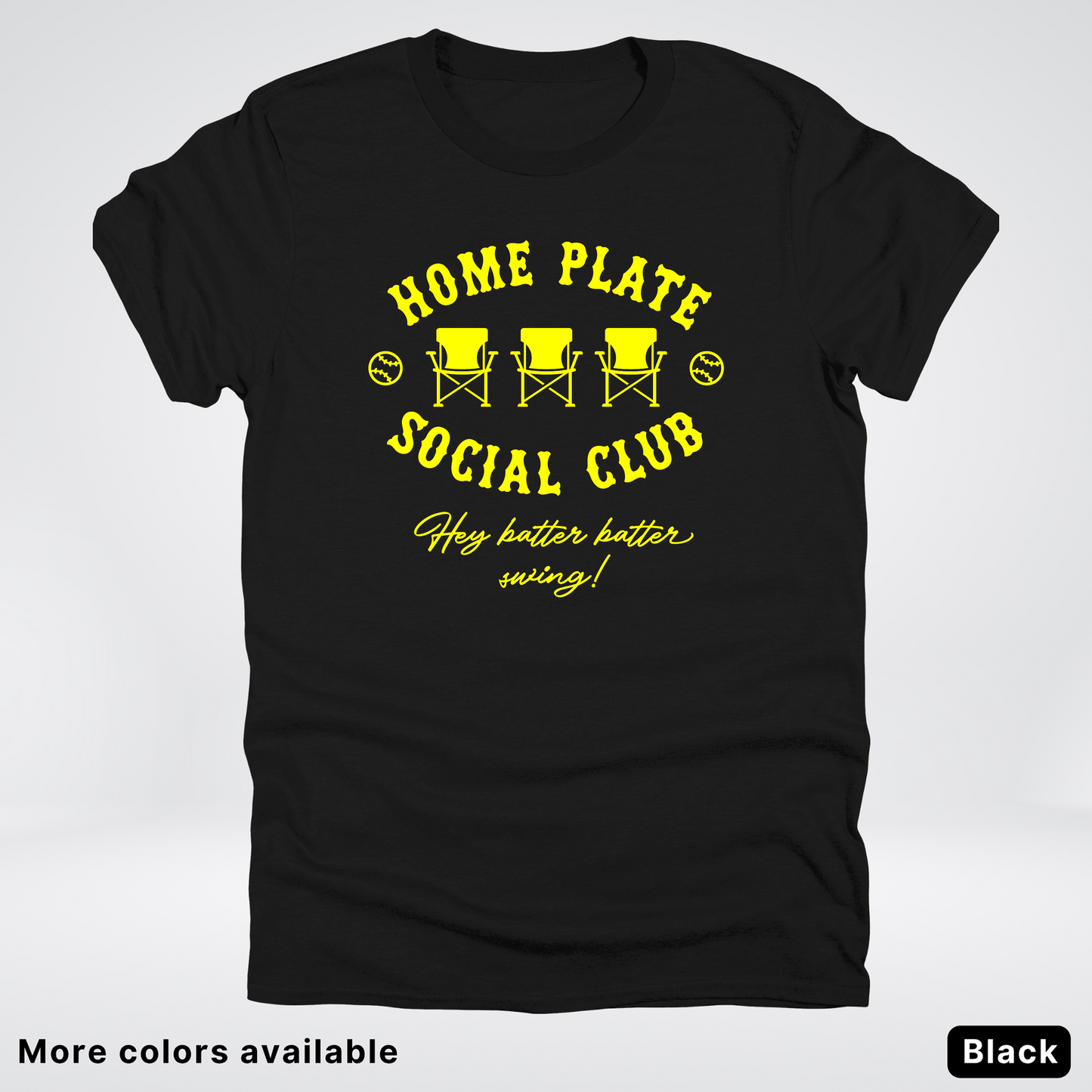 Home Plate Social Club – Yellow Design - T-Shirt