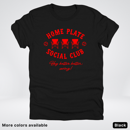 Home Plate Social Club – Red Design - T-Shirt