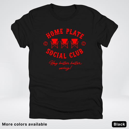 Home Plate Social Club – Red Design - T-Shirt