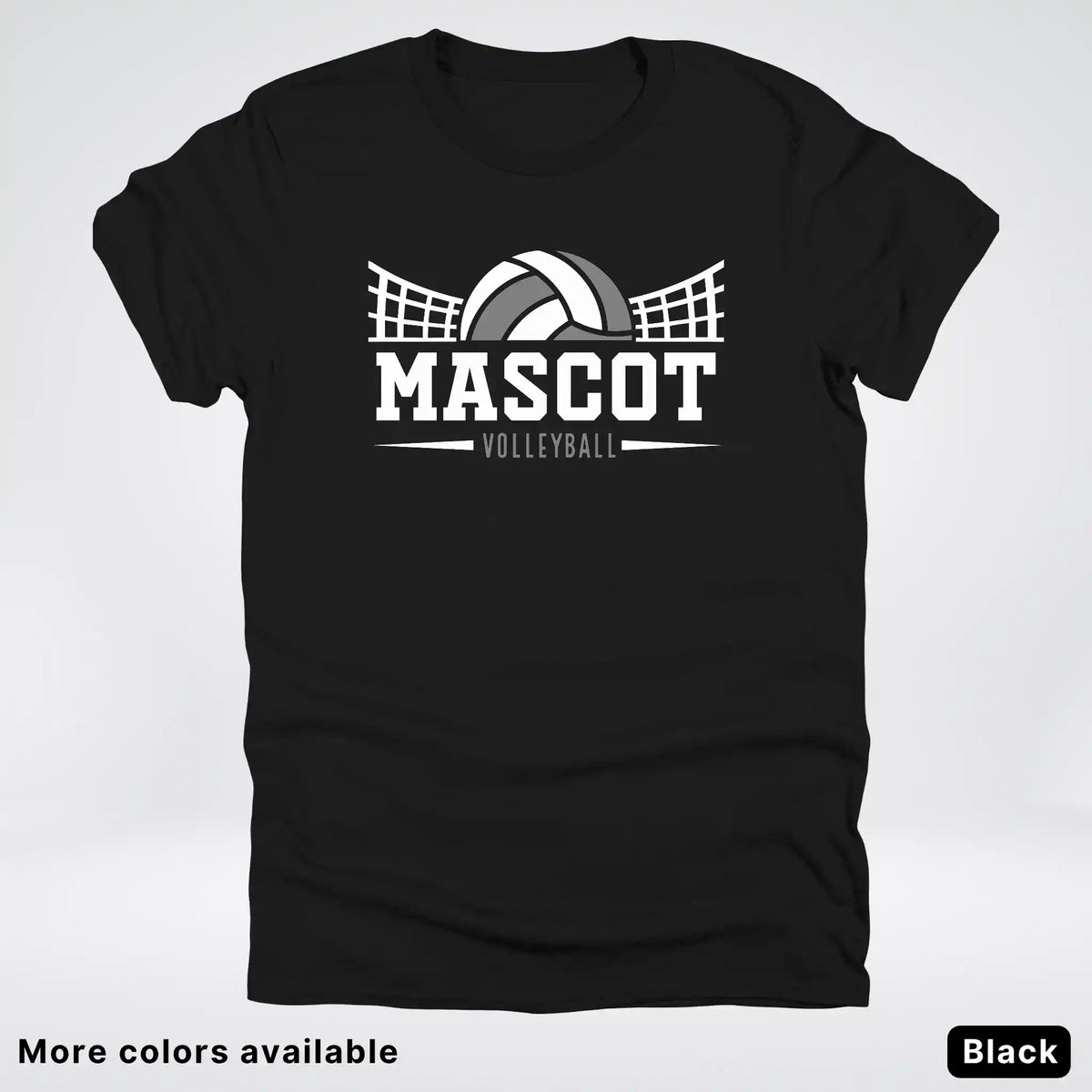 Volleyball Mom Game Day Tee – Custom Mascot Name Shirt | Gray Design 26