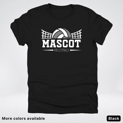 Volleyball Mom Game Day Tee – Custom Mascot Name Shirt | Gray Design 26