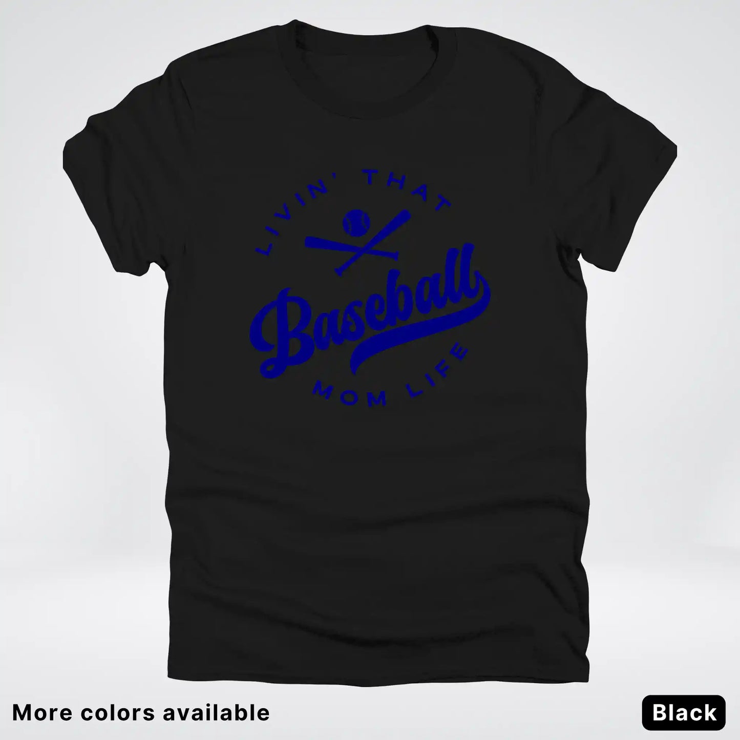 Livin' That Baseball Mom Life - Navy Design -T-Shirt