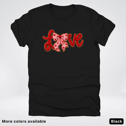 Love Bow Hook Yard Faux - T-Shirt