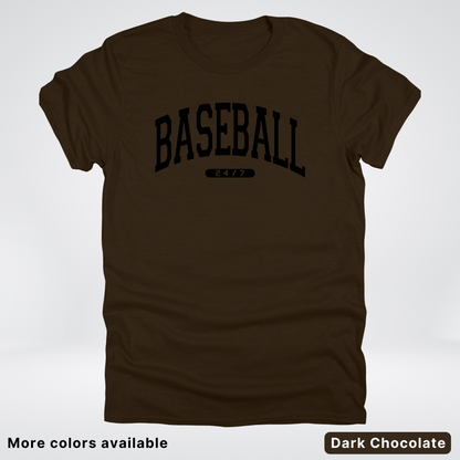BASEBALL 24/7 Black Design T-Shirt
