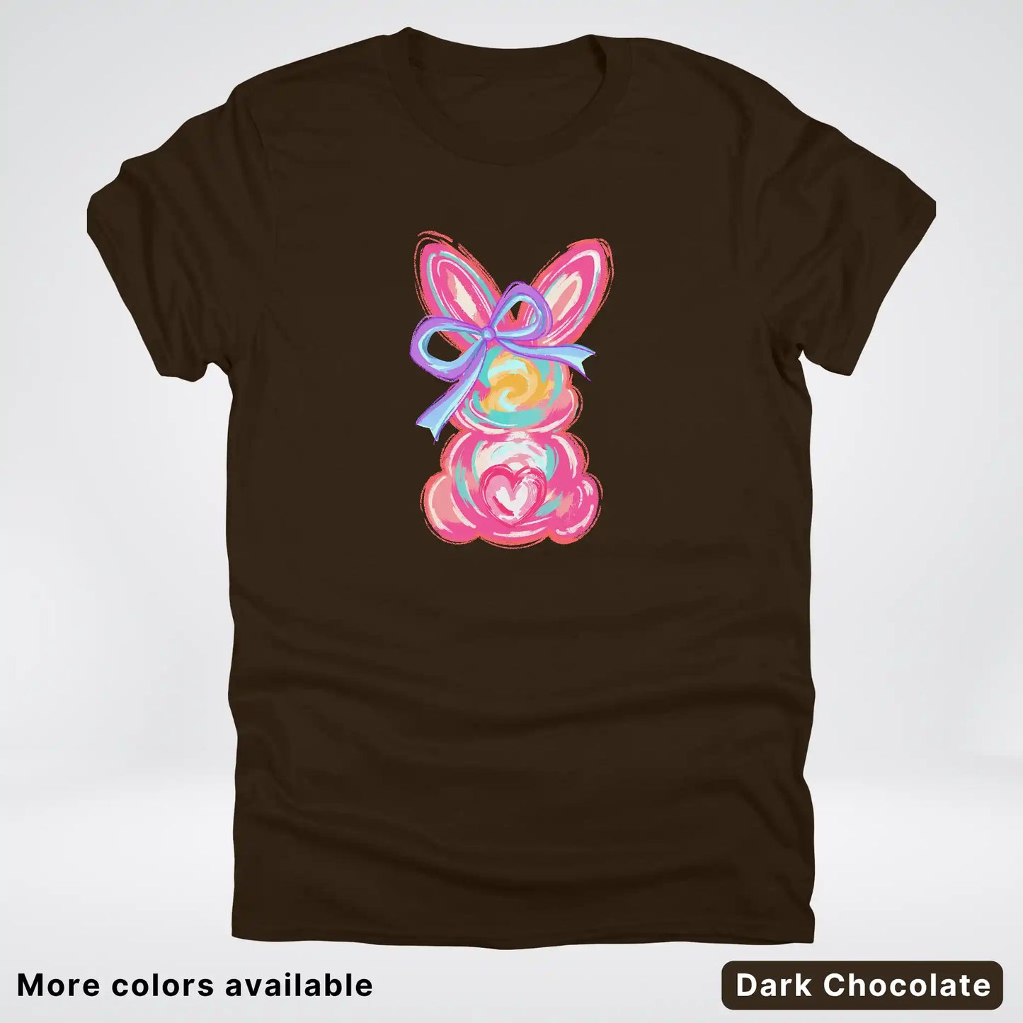 Coquette Easter Bunny – Pastel Bow Bunny Spring Graphic - T-Shirt