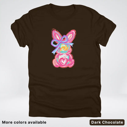 Coquette Easter Bunny – Pastel Bow Bunny Spring Graphic - T-Shirt