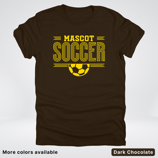 Custom Mascot – Gold Design 17 - Soccer T-Shirt
