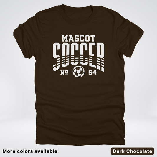 Custom Mascot & Number – White Design 12 - Soccer T-Shirt