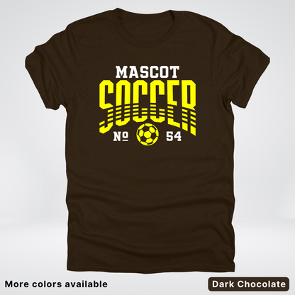 Custom Mascot & Number – Yellow Design 06 - Soccer T-Shirt