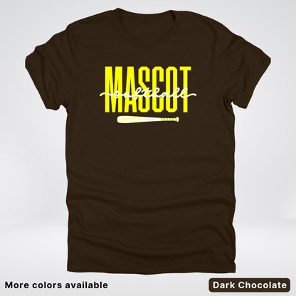 Custom Mascot – Yellow - Softball Design 32 T-Shirt