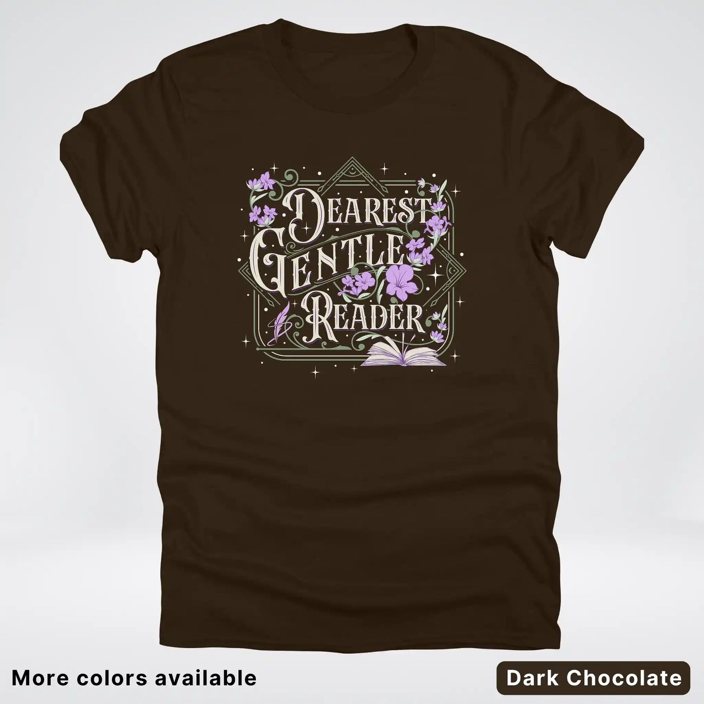 Dearest Gentle Reader – Vintage Floral Book Lover Graphic - T-Shirt