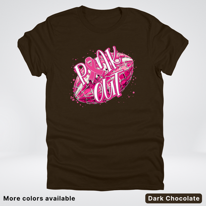 Pink Out Football Splatter - T-Shirt