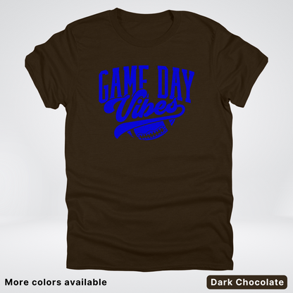 Game Day Vibes - Blue Design - Football T-Shirt
