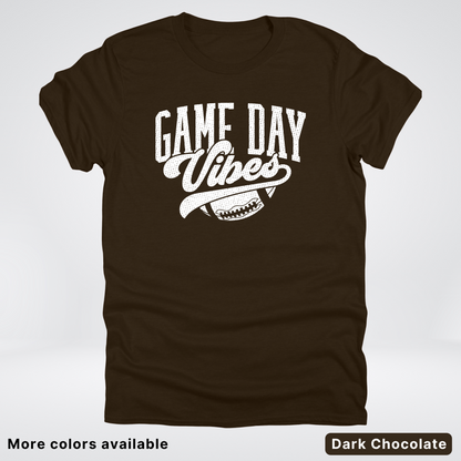 Game Day Vibes - White Design 2 - Football T-Shirt