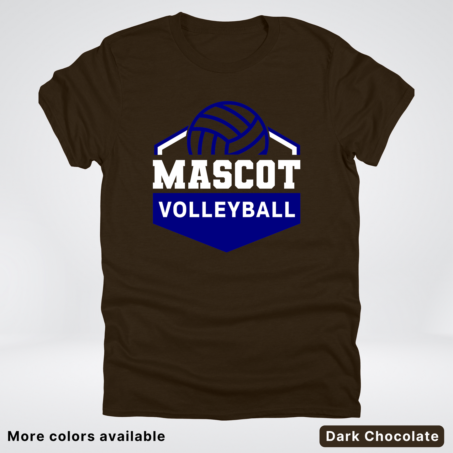 Custom Mascot - Navy - Volleyball Design 67 - T-Shirt