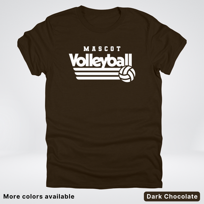 Custom Mascot - White - Volleyball Design 48 - T-Shirt