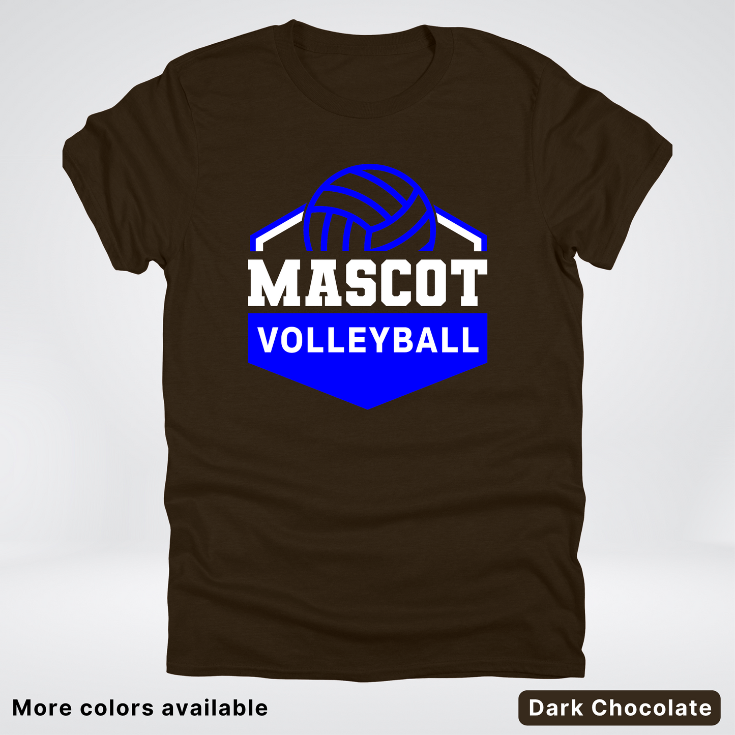 Custom Mascot - Blue - Volleyball Design 63 - T-Shirt