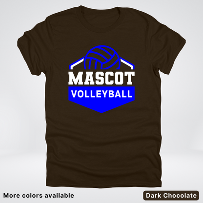 Custom Mascot - Blue - Volleyball Design 63 - T-Shirt