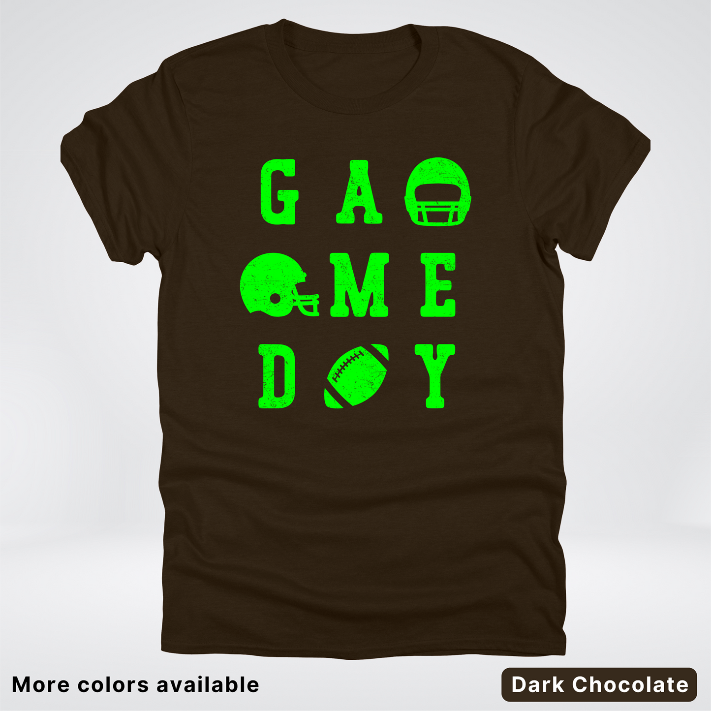 Game Day Football 3 x 3 - Green Design - T-Shirt