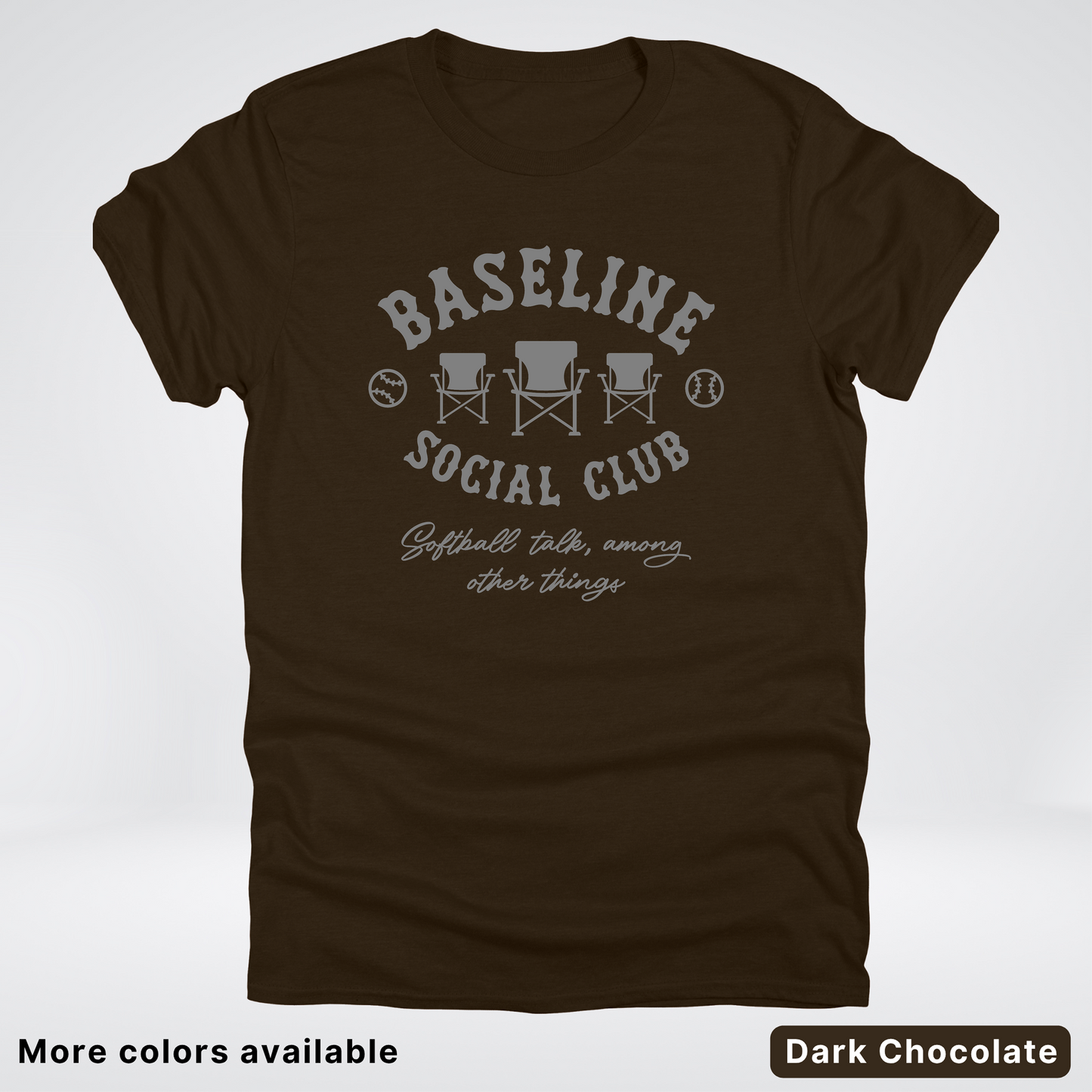 Baseline Social Club Softball – Gray Design - T-Shirt