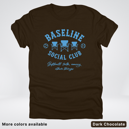 Baseline Social Club Softball – Light Blue Design - T-Shirt
