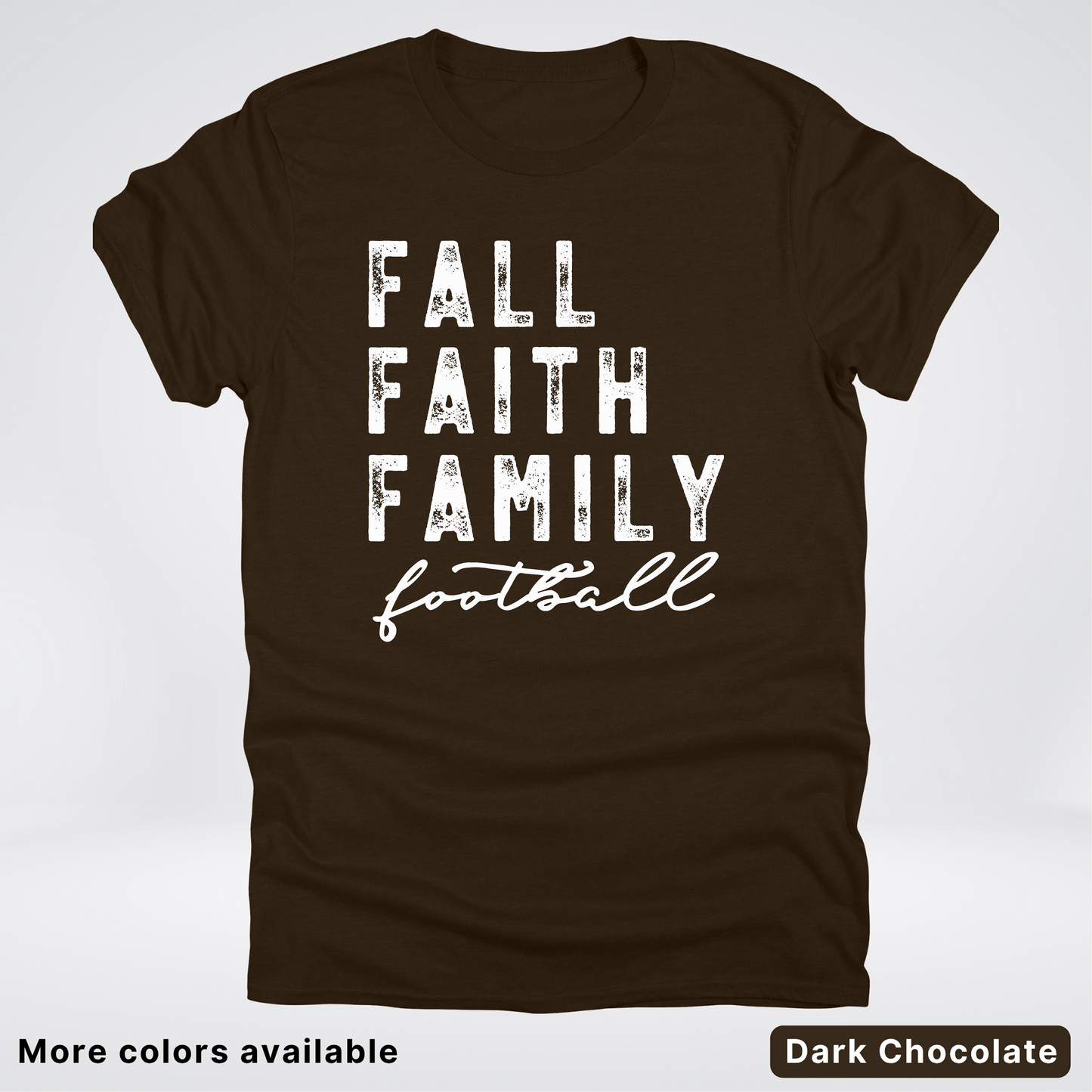 Fall Faith Family – White Design - Football - T-Shirt
