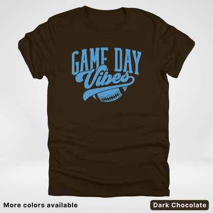 Game Day Vibes – Light Blue Design - Football - T-Shirt