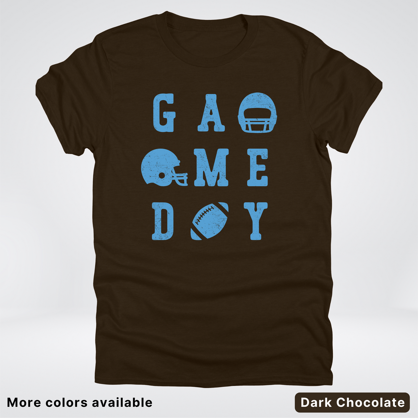 Game Day Football 3 x 3 – Light Blue Design – T-Shirt