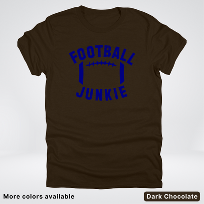 Football Junkie – Navy Design - T-Shirt