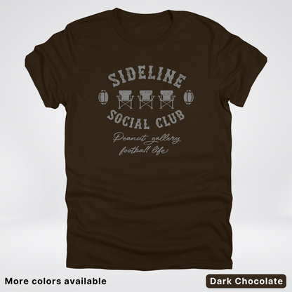 Sideline Social Club Peanut Gallery Football Life - Gray Design - T-Shirt