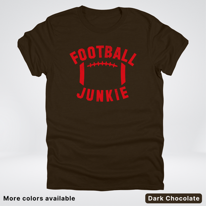 Football Junkie – Red Design - T-Shirt