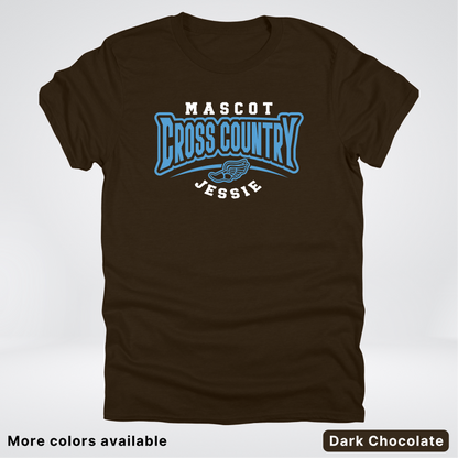 Custom Mascot & Name – Light Blue Design – Cross Country 11 - T-Shirt
