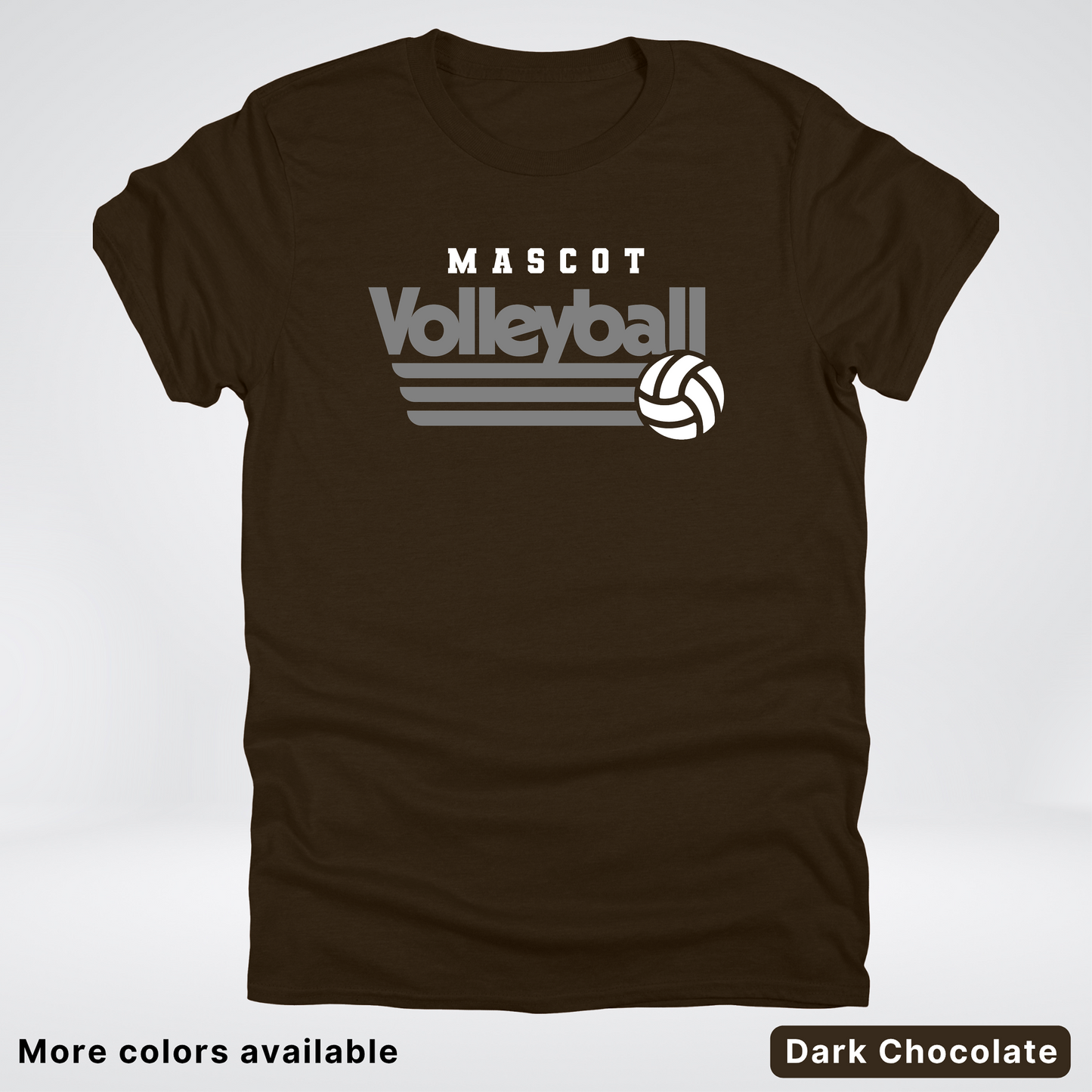Custom Mascot - Gray - Volleyball Design 49 - T-Shirt