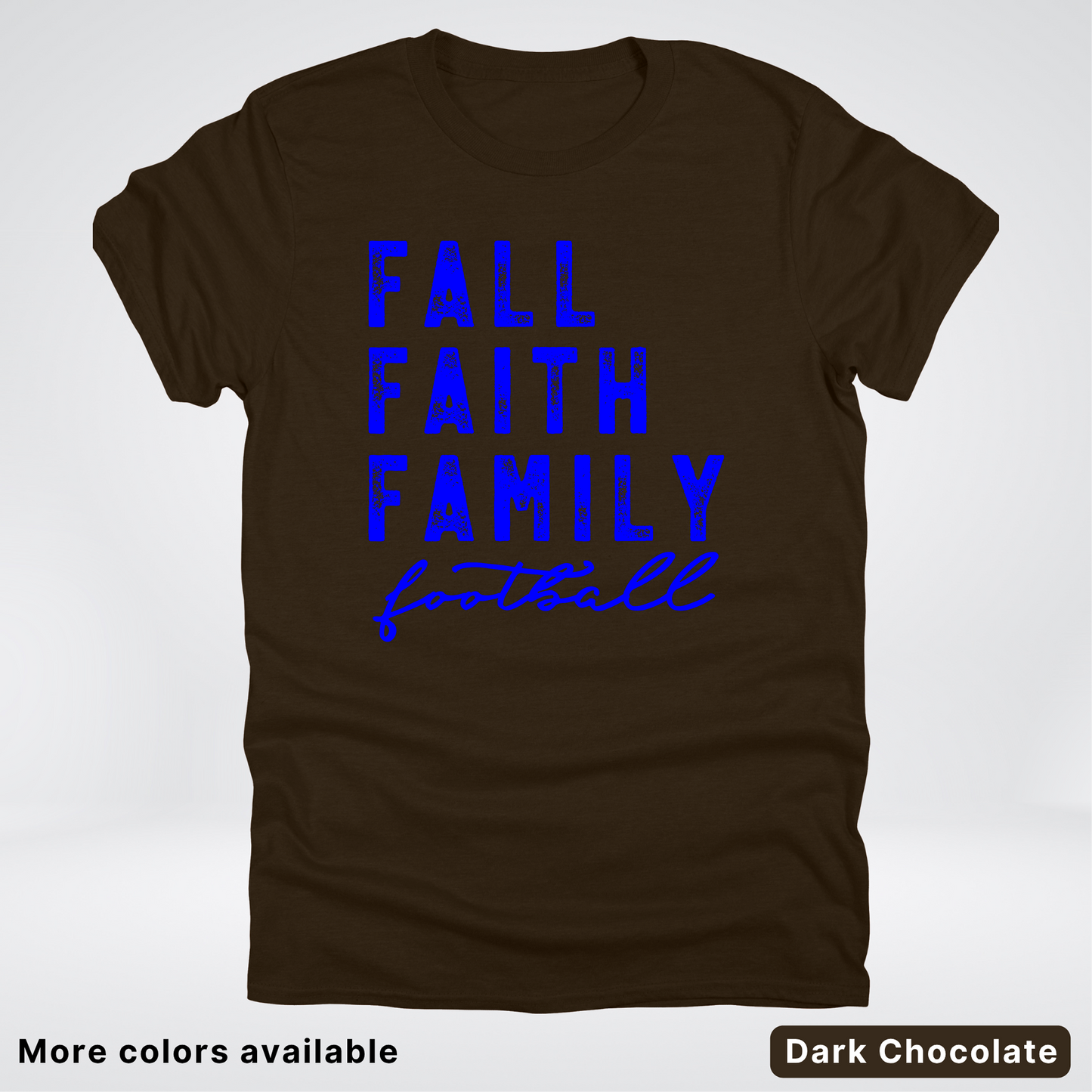 Fall Faith Family – Blue Design - Football - T-Shirt