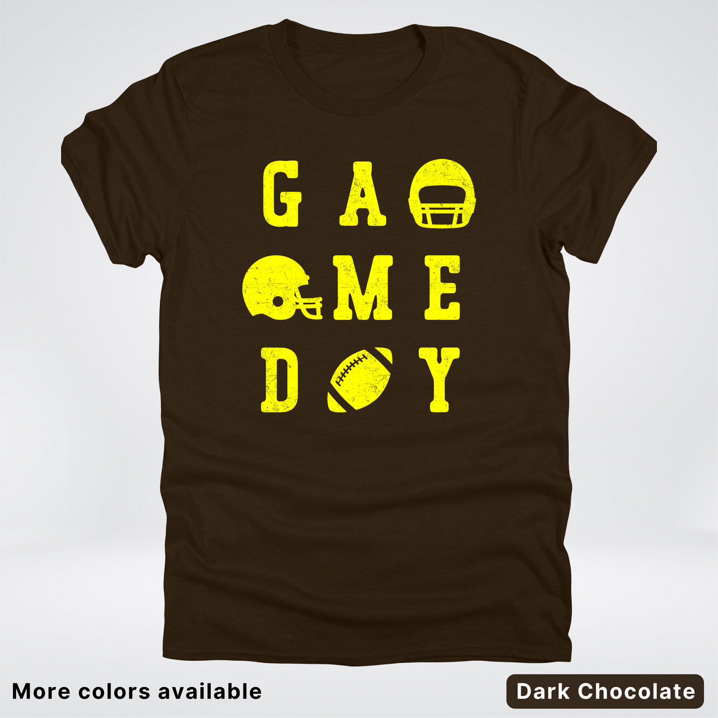 Game Day Football 3 x 3 - Yellow Design - T-Shirt
