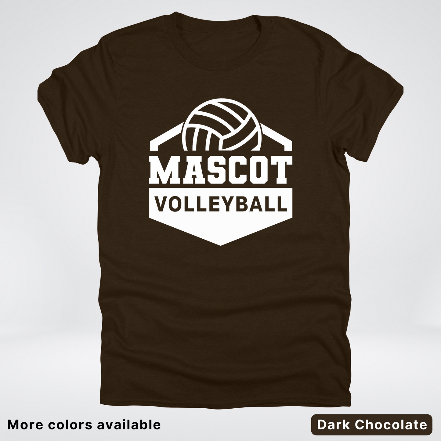 Custom Mascot - White - Volleyball Design 60 - T-Shirt