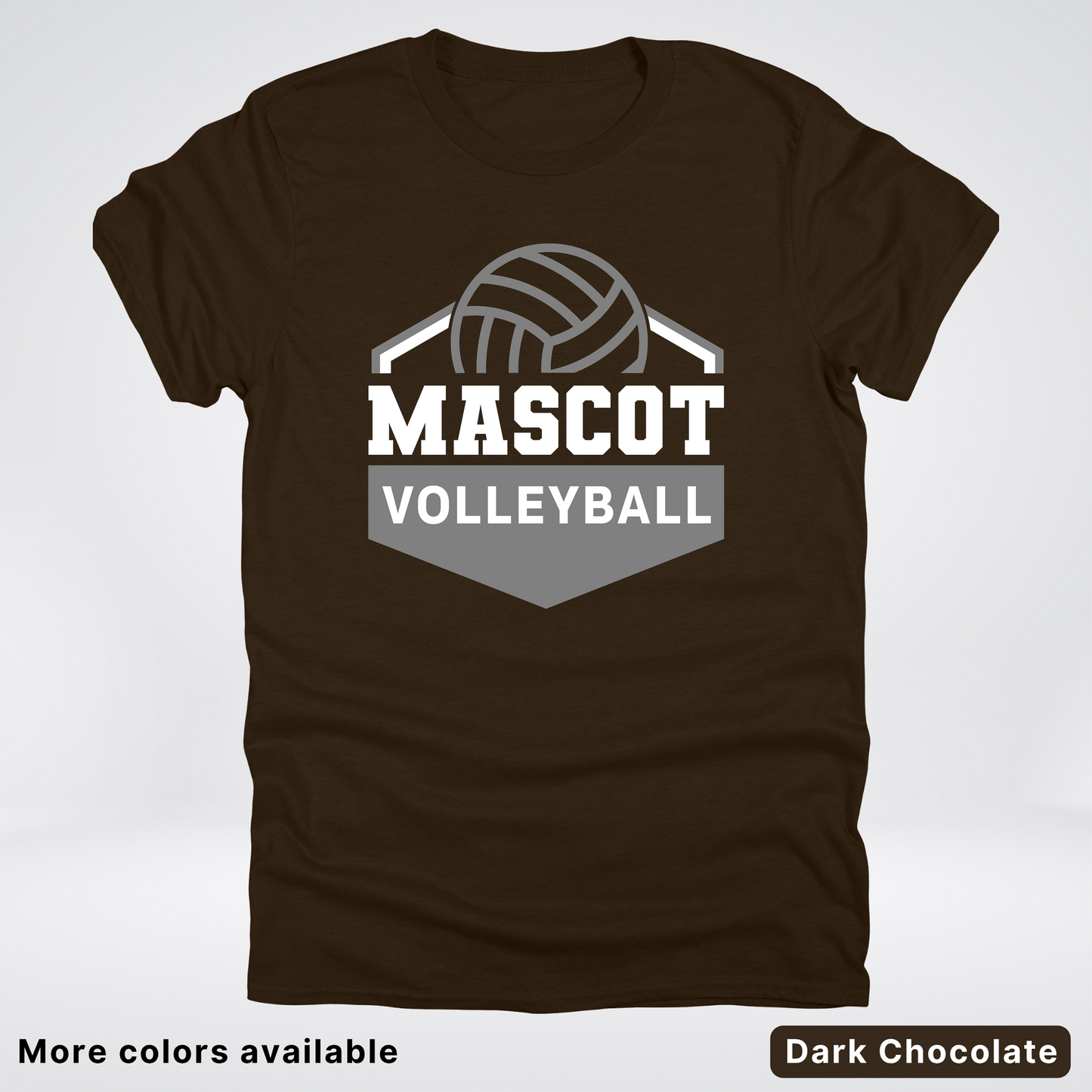 Custom Mascot - Gray - Volleyball Design 61 - T-Shirt