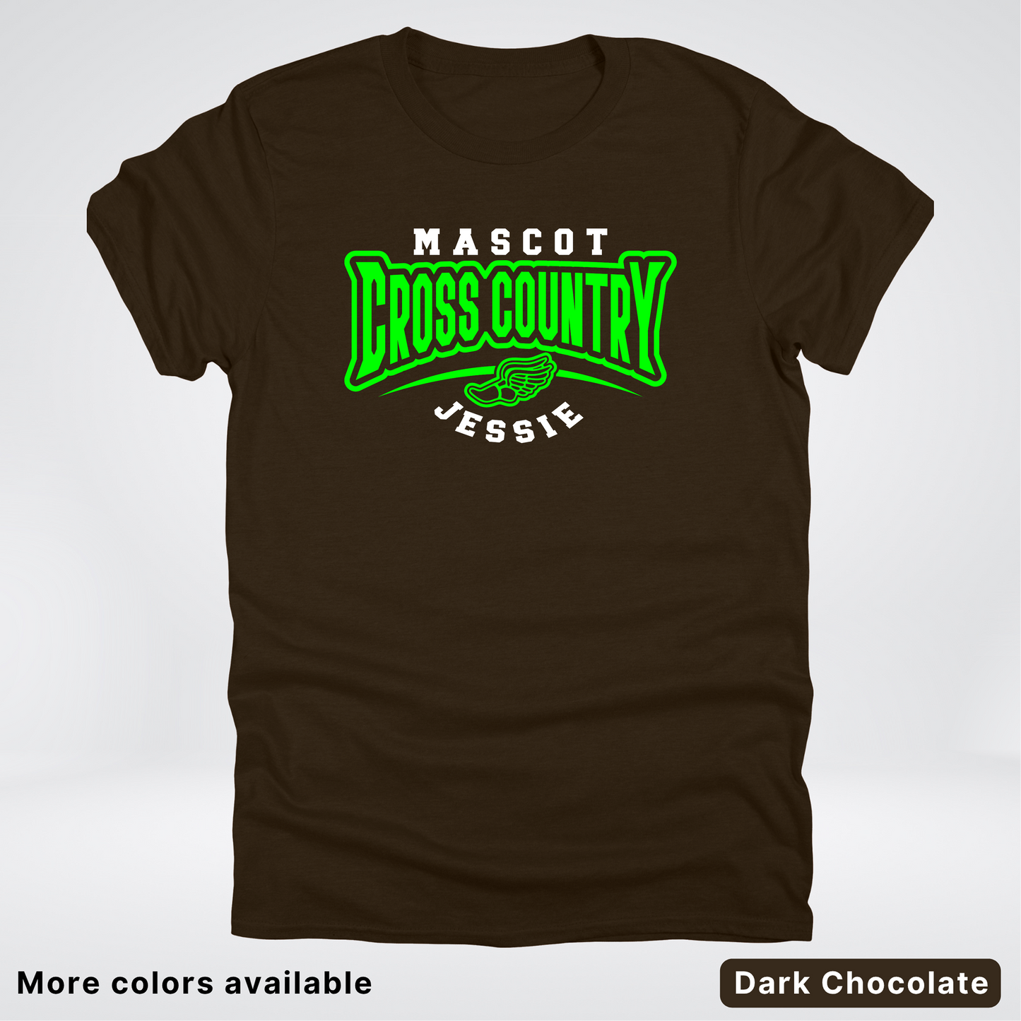 Custom Mascot & Name – Green Design – Cross Country 09 - T-Shirt